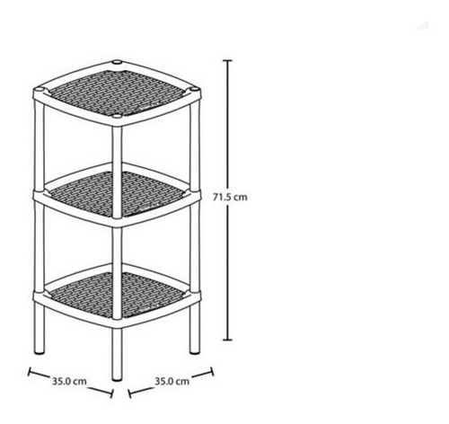 Mesa Plástico 3 Niveles Multifuncional, Rimax