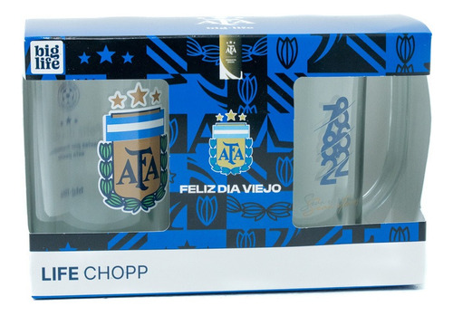 Combo Chop Vidrio Afa Seleccion Dia Del Padre Big Life Multicolor