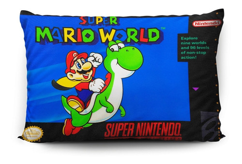 Funda De Almohada Super Mario World 70x45cm Vudú Love