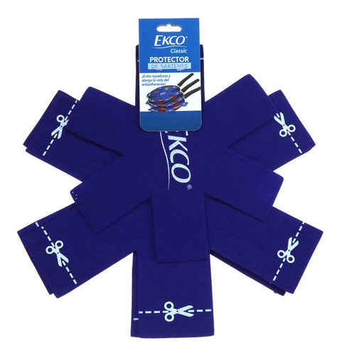 3pack De Protectores De Sartenes M Y G Ekco Azul De Fieltro Color Azul marino