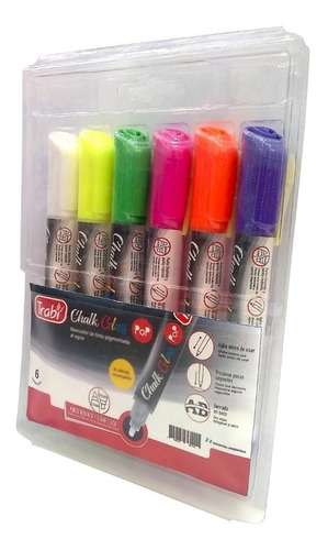 Imagen 2 de 5 de Blister X 6 Colores Para Vidrio Trabi