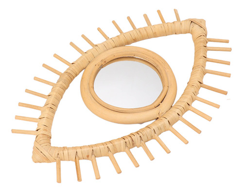Espejo De Ratán Con Forma De Ojo, Elegante Decoración Bohemi