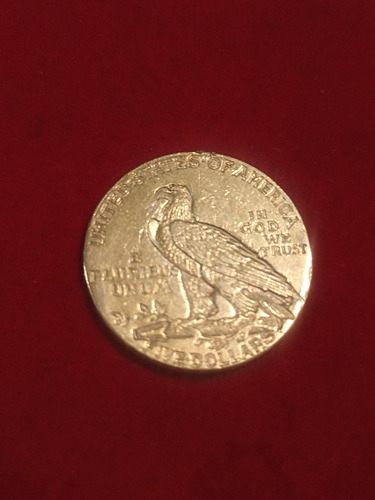 Moneda De Oro Media Aguila 5 Dólares 1909 Denver (Usado)