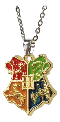 Colgante Collar Harry Potter Hogwarts Cadena Acero Quirurg