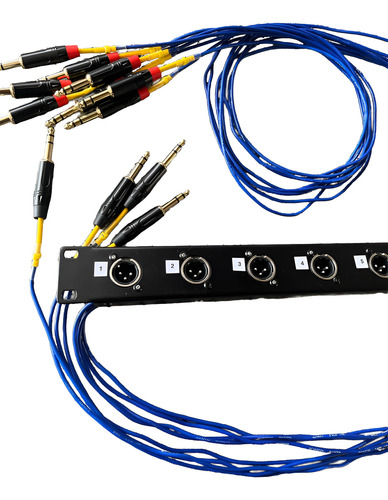 Kit Régua Xlr 8 Entradas + Kit 8 Vias Para Mesa Ui24 Com Y