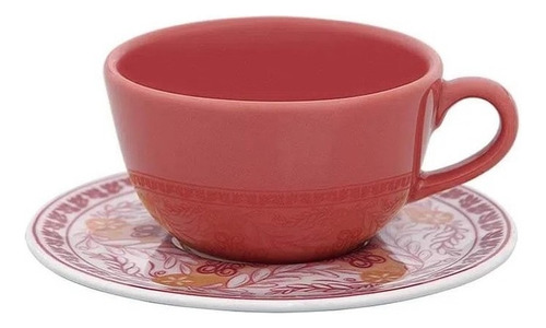 Aparelho De Jantar 30 Peças Unni Etna Oxford Cor Vermelho