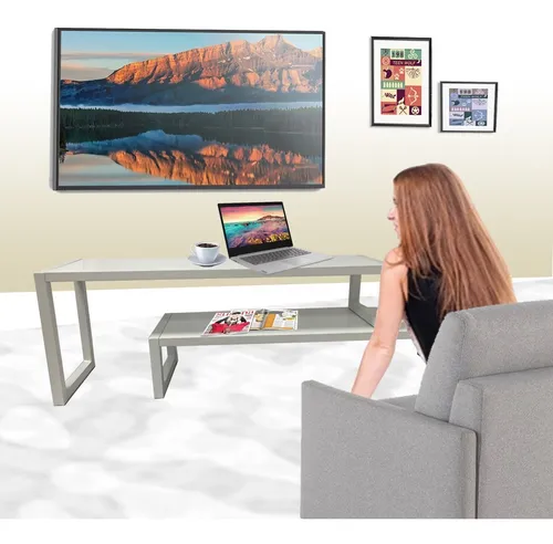 Mesa Ratona Finita Angosta 30 Cm Ancho Para Espacio Pequeño Color Blanco