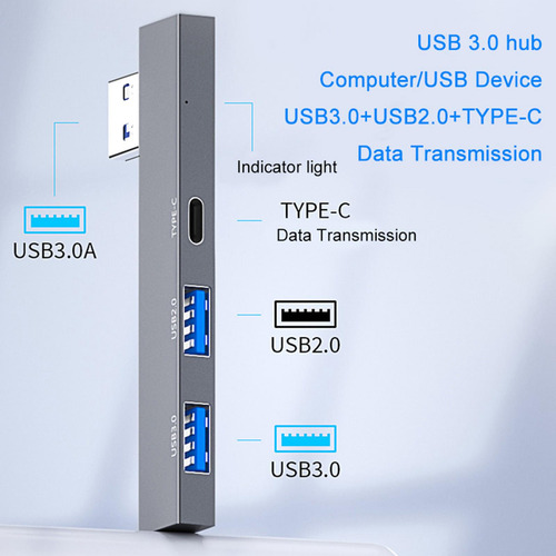 Usb 3.0 Hub Expansor Usb Divisor Usb Adaptador Usb Para