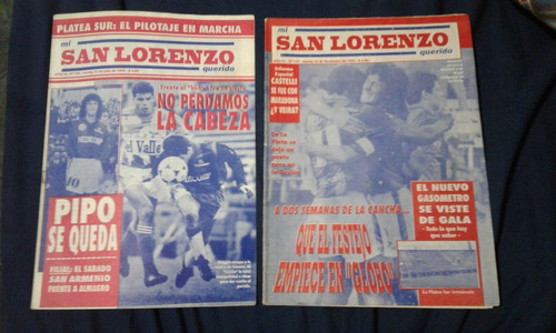 Lote De 2 Revistas  Mi San Lorenzo Querido