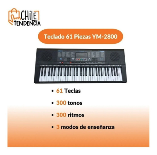 Imagen 6 de 9 de Piano Eléctrico 61 Teclas Teclado Musical Usb