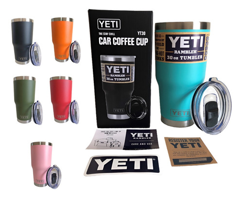 Yeti 30oz, Tapa Slider, Termo Rambler - Varios Colores