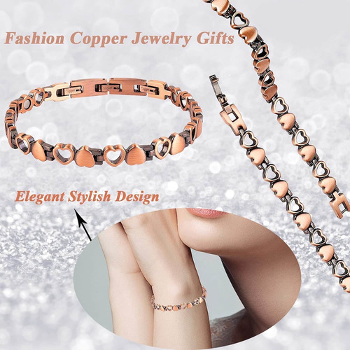 Pulsera De Cobre Para Terapia Magnética De Artritis Femenina