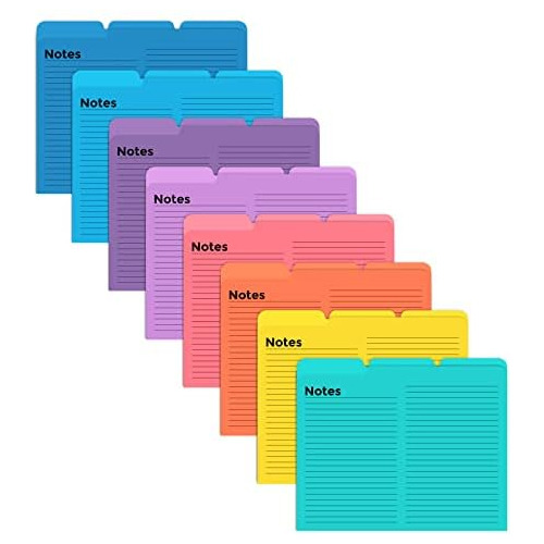 Lined File Folders, 24 Pack, Notes Tabbed File Folders,...