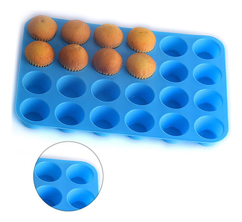 * 24 Holes Silicone Cookies Cupcake Ice Mold Diy Tool