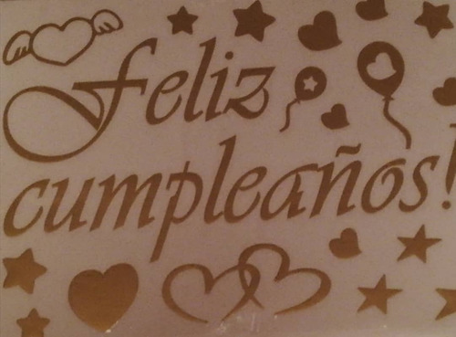 Calcomanias Stikers Globos Burbuja Feliz Cumpleaños