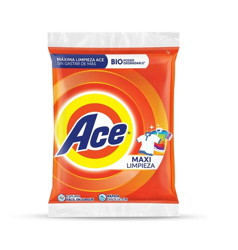 Imagen 1 de 1 de Detergente para ropa en polvo Ace Maxi Limpieza bolsa  750 g