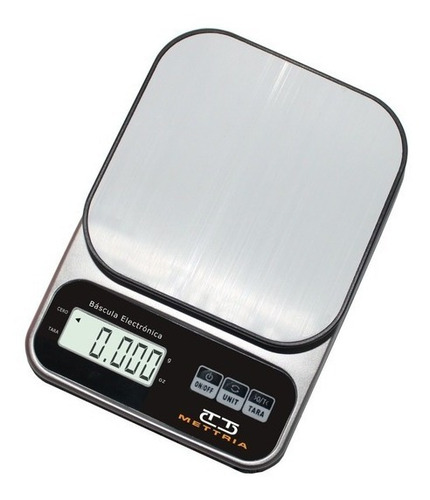 Báscula Digital De Mesa Mettria Mtk5kg 1g Baterias Color Gris Peso Máximo Soportado 5 Kg