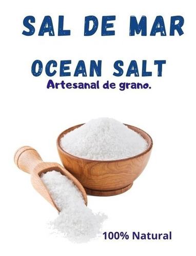 Sal De Mar 100 % Natural, Artesanal Y Orgánica 900gr