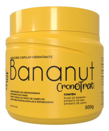 Máscara Bananut Linha Cronotrat Qatar Hair - Lançamento