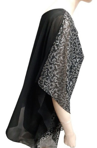 Imagen 3 de 5 de Blusa De Gasa Fiesta Talles Grandes Especiales