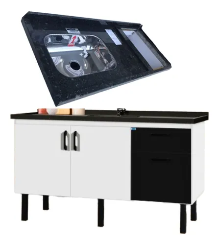 comprar Balcão De Cozinha Com Pia De Granito Cooktop 2bocas 1,20