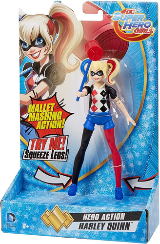 Imagen 6 de 6 de Dc Super Hero Girls: Hero Action Harley Quinn Muñecas