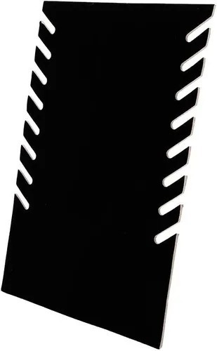 Exhibidor Mostrario 8 Cadenas Collar Terciopelo Negro Plano