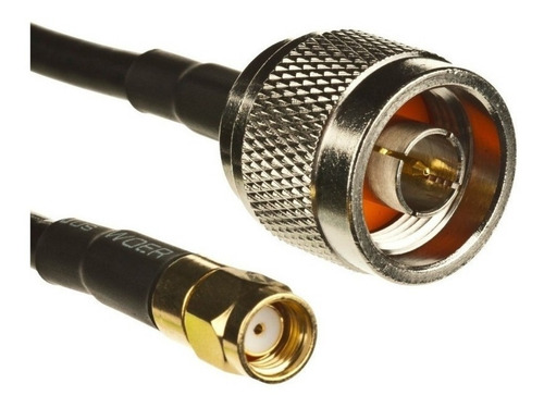 Imagen 2 de 4 de Cable Antena Pigtail 30 Ct Conector N Macho A Rp Sma Hembra