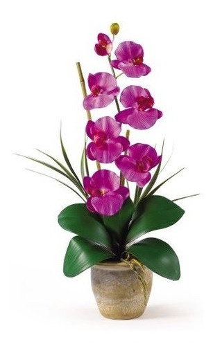 Arreglo De Flor De Seda De Orquidea Phalaenopsis Natural