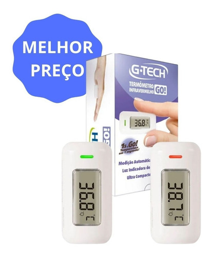 Imagem 1 de 4 de Termometro De Testa Digital Infravermelho G-tech Thgtgo Lm8