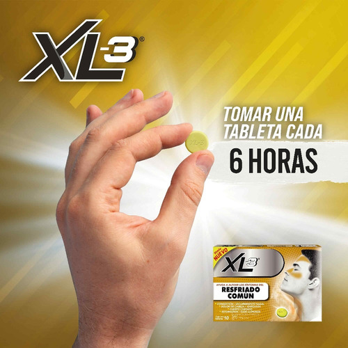 Xl-3 Alivia Síntomas Del Resfriado Común. Caja 10 Cápsulas.