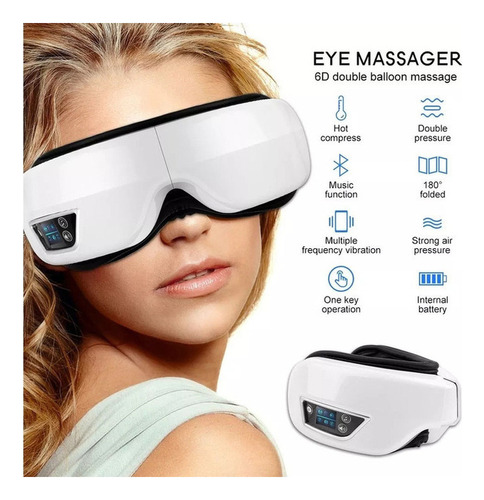 C Masajeador Ocular Con Vibración Con Airbag Inteligente 6d
