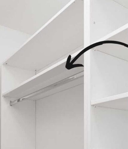 Tubo ovalado cromado para colgar ropa con soporte para armario, 0,90 cm