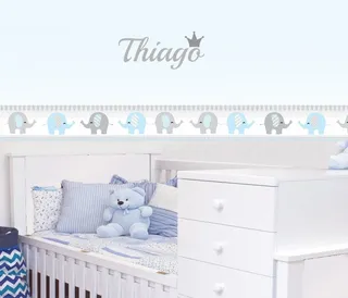 Cenefas Adhesivas Decorativas Bebes, Niños, 9 Mts Elefantes 