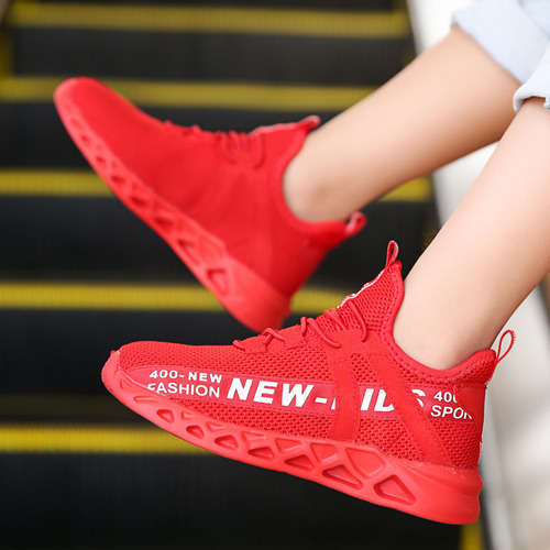 Zapatillas De Correr Para Niños Transpirables De Malla