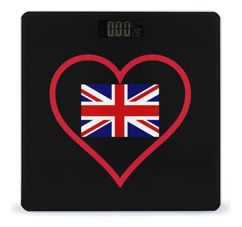 Body Weight Scale Led Display Digital I Love Britain Heart .
