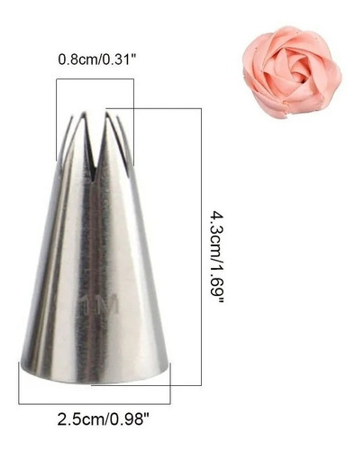 Imagen 5 de 9 de Pico Boquilla 1m Wilton Respostería Decoración Roseta Rosa