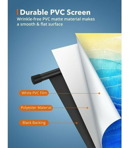 Taotronics Tt-hp021 100 In. 16:9 Projector Screen With Sta
