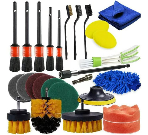 Kit De Cepillos De Limpieza Profesional 26 Piezas Multiuso