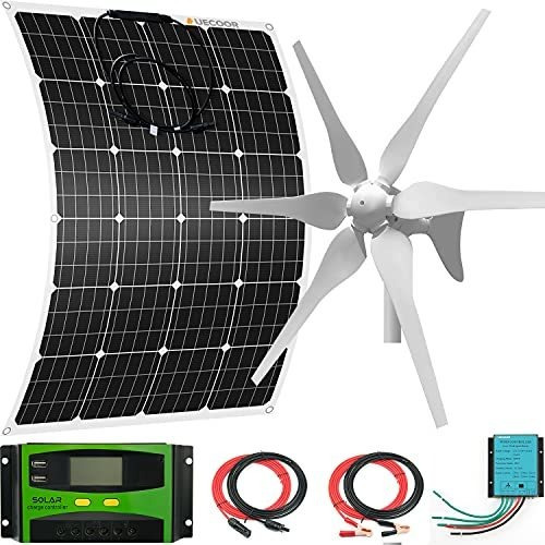 Paneles Solares - Auecoor 520 Watts 12v Solar Wind Turbine G