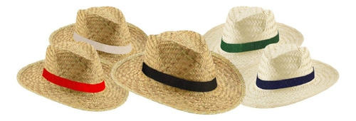 Sombrero Pack X5 Polo Panama Paja Straw Hat Style V. Crespo