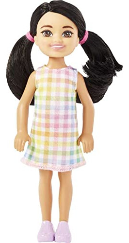 Muñeca Barbie Chelsea, Muñeca Pequeña Con Pelo Negro En Cole