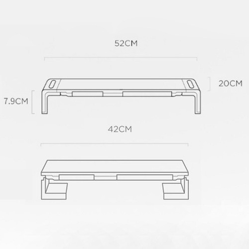 Soporte Para Monitor Riser Soporte Interfaz Usb Negra