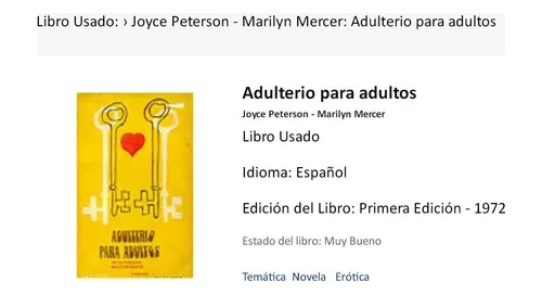 Adulterio Para Adultos Joyce Peterson - Marilyn Mercer