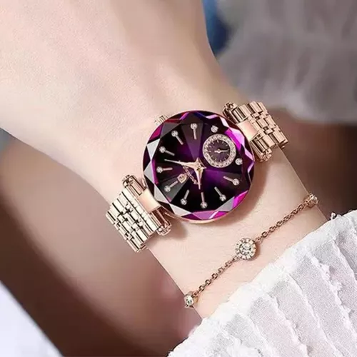 Relógio Feminino Luxury + Bracelete Esmeralda