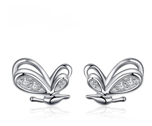 Aretes Mariposas En Plata 925