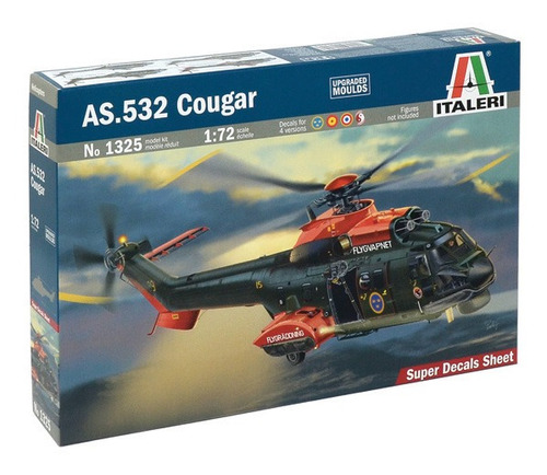 Kit Modelismo Helicoptero As 532 Cougar 1/72 , Italeri