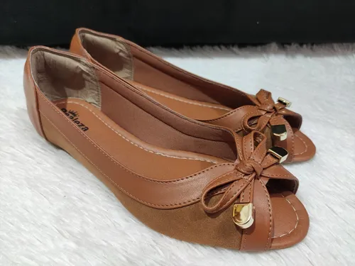 Peep Toe Sapatilha Feminina Aberta Sandália Tamanho 41 A 43