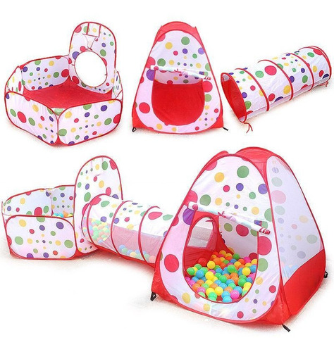Tunel Niños Alberca Gusano Casa Didáctico Juegos Carpa