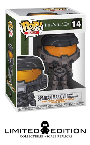 Funko Pop Games Spartan Mark Vii With Vk79 Commando Rifle 14
